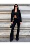 Women's Spanish Flare Fabric Belted Trousers - 4