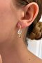 Steel Muse Drop Stone Earrings - 2