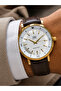 Men's Wristwatch with Brown Leather Strap, Casual & Classic, Gift Boxed