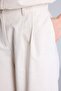 Wide Leg Wide Cut Linen Light Beige Trousers H0384Ax26Sm - 4