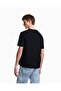 Men's Regular Cut Cotton Jacquard Jersey Fabric Short Sleeve Navy Blue T-Shirt - 4