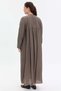 Women's Dress with Tie Collar and Drawstring - 6