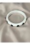 Polka Dot Detail White Acrylic Bracelet - 2