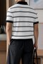 Men's Striped Polo Collar Viscose Knitwear T-Shirt – Slim Fit Summer Stylish Knitwear Polo - 3