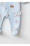2-Piece Baby Rompers with Booties Teddy Bear Patterned Ribbed Cotton Newborn Rompers Set 1-3-6-9 Months - 3