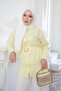 Yellow Belted Buttoned Tunic