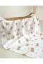 Jr Bunnies Dog Patterned Muslin Baby Blanket 100X100 cm 100% Cotton Multi-Purpose Blanket