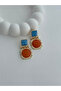 Special Series Bone Detail Double Square Design Gold Earrings - 3
