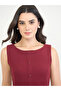 Burgundy Sleeveless A-Line Maxi Dress - 4