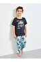 Boys Graphic Print T-Shirt and Cuffed Pyjama Set