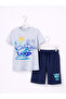 Boys Dino Surfer T-Shirt and Shorts Set - 2