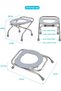 Portable Folding Toilet Chair Stainless Steel Commode Chair Raised Toilet Seat For Elderly Disabled Camping Travel Bathroom - 7
