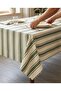 Premium Suede Tablecloth Striped Digital Printed Balcony Summer Garden Picnic and Dining Table Cover