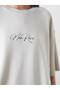 Crew Neck Printed Oversize Women's T-Shirt - S5Dj85Z8 - 3