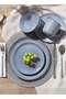 Moonlight 12 Piece Stoneware Dinnerware Set with Linen Finish, Set for 4, Scratch Resistant, Microwave & Dishwasher Safe - 2