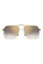UV Protected Sunglasses Crystal Frame Grey Shaded Gold Mirror Mirror Lens 60mm - VICTORY-C-01/S-900 - 2
