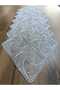 Zambak Silver Glitter Lace Runner/Table-Console Cover 35X105 cm - 3