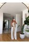 Jedon Wide Leg Pleated Trousers - Ecru - 2