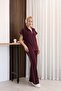 Aveline Polo Collar Women's Set Short Sleeve Relaxed Fit Wide Leg Bottom Top Set - 5