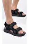 Men's Black Comfortable Soft Velcro Lightweight Sports Sandals 600 - 3