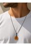 Ud Figured Necklace with Stainless Steel Chain 60 cm Unisex Music Necklace 5 × 2 cm