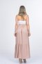 Women's Summer Powder Waist Elastic Crinkle Long Skirt Stylish Daily Comfortable 6901 - 4