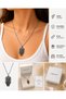 Silver Color Guitar Head Figured Left Hand Key Pendant with Stainless Steel Chain 60 cm Unisex Music Necklace - 2