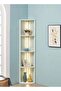 Living Room Bedroom Study Room Decoration LED Bookshelf Lamp, Movable 4-Tier Floor Lamp with Storage Rack with Remote Control 11W - 2