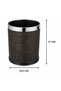 Brown Leather Finish Room Bin Double Layer 10Ltr - 3