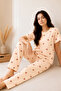 Girl's Cotton Milan Fabric Pajama Set 8-16 Years 12699Hc - 2