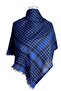 Cotton Puşi Cobalt Blue Authentic Kefiye Shawl Large Size