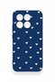Mi 15t 5g Compatible Mini White Heart Navy Blue Patterned Silicone Case - 2