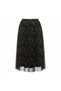 femi 9 Women's Black Metallic Floral Pleated Tulle Skirt
