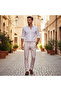 DOPPELGÄNGER ROMA Men's Pastel Pink Slim Fit Cotton Chino Tr - 2