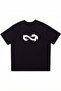 Infinite Dragon Printed Black Oversize Crew Neck T-Shirt