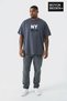 Men's Large Size Ny New York Printed 3Xl-6Xl Crew Neck T-Shirt Spr26Bts510-15
