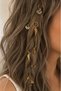 Set of 15 Gold Hair Hoops – Chain Detailed Hair Hoops – Bohemian Braided Hair Accessory with Sea Figures – Festival and Beach Hair Jewelry - 4