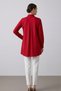 Elora Comfortable Fit Hidden Button Terikoton Boyfriend Women's Shirt & Hijab Shirt - Red - 3