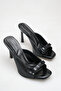 Women's Accessory Detailed Heeled Sandals Black Yanki
