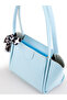 Blue Shk330 Soft Leather Look, Zippered, Single Compartment, Scarf Gift, Hand, Arm and Shoulder Bag - 3