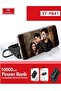 PB41 Power Bank 10000 mAh 3 Types Charging Cable and LCD Screen, Black