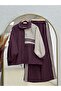 Mahgül Side Striped Zippered Trousers Suit-Pn3188 Claret Red - 2