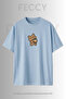 Premium Coffee Drinking Bear Printed Theme Unisex Oversize Women's T-Shirt Men's T-Shirt Cotton Oversize T-Shirt - 3