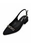 07156 Stoned Satin Thick Heel Comfortable Women's Shoes - 2