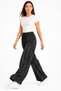 Women's Wrinkled Textured Wide-Leg Elastic Waist Lace-Up Comfortable Casual Trousers - 3