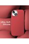 3 in 1 Silicone Case for iPhone 14 Plus 6.7-inch, with Screen & Camera Lens Protector (Red) - 2