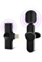 Wireless Lapel Lavalier Microphone for iPhone iPad Recording,YouTube Facebook Live Stream,Vlog, Auto-Sync Wireless Mic with 2 Clips