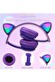 Children's Cat Ear LED Headphones with Microphone, TF Card, Foldable Bluetooth Wireless Stereo Headset – Fun & Colorful Audio Experience - 3