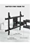 Full Motion TV Wall Mount, Articulating Swivel Extension Arm, Fits 37-75" TVs Up to 132lbs, Max VESA 600x400mm - 3