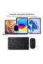 Rechargeable Bluetooth Keyboard and Mouse Combo Ultra-Slim Portable Compact Wireless Set for Android Windows Tablet (Black) - 2